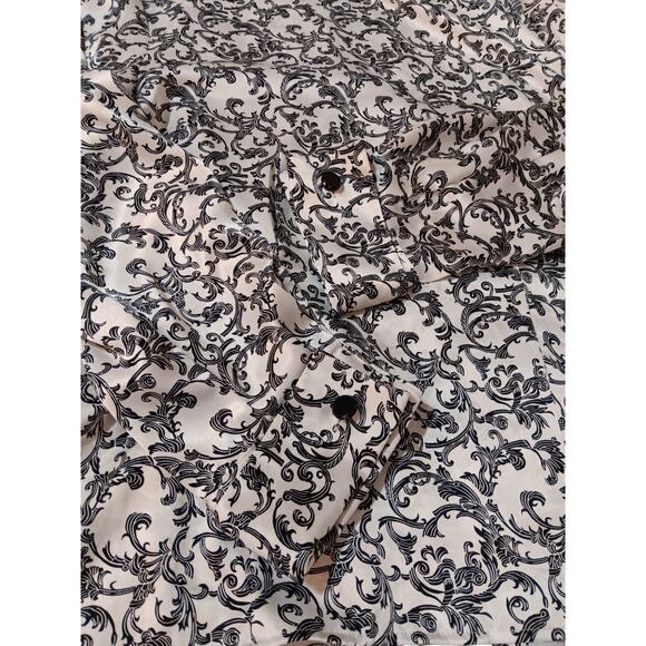 VINTAGE Satin Blouse Top Shirt 12 High Neck Classic Timeless CareerOffice Dressy - Picture 8 of 13